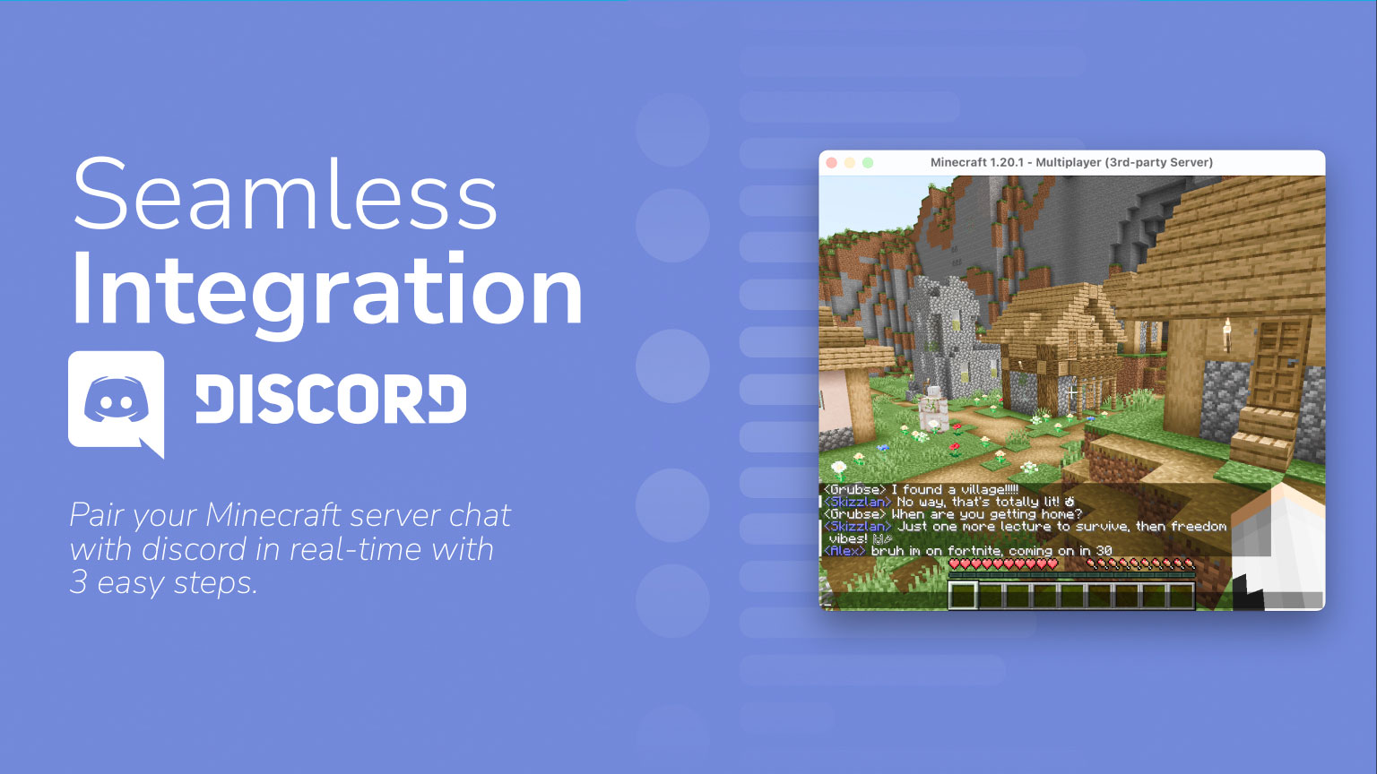 Pair your Minecrat server with discord in real-time