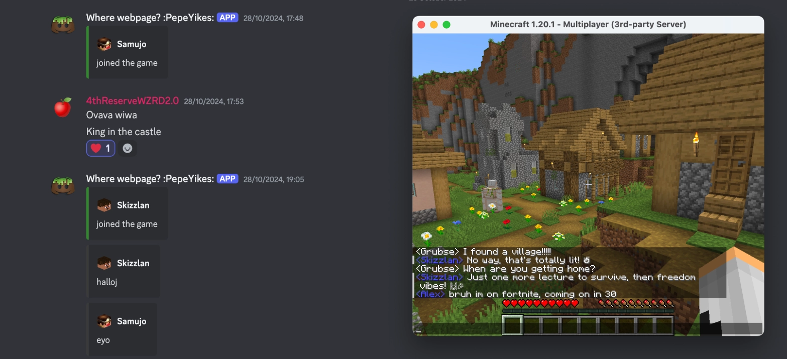 Discord and Minecraft Integration